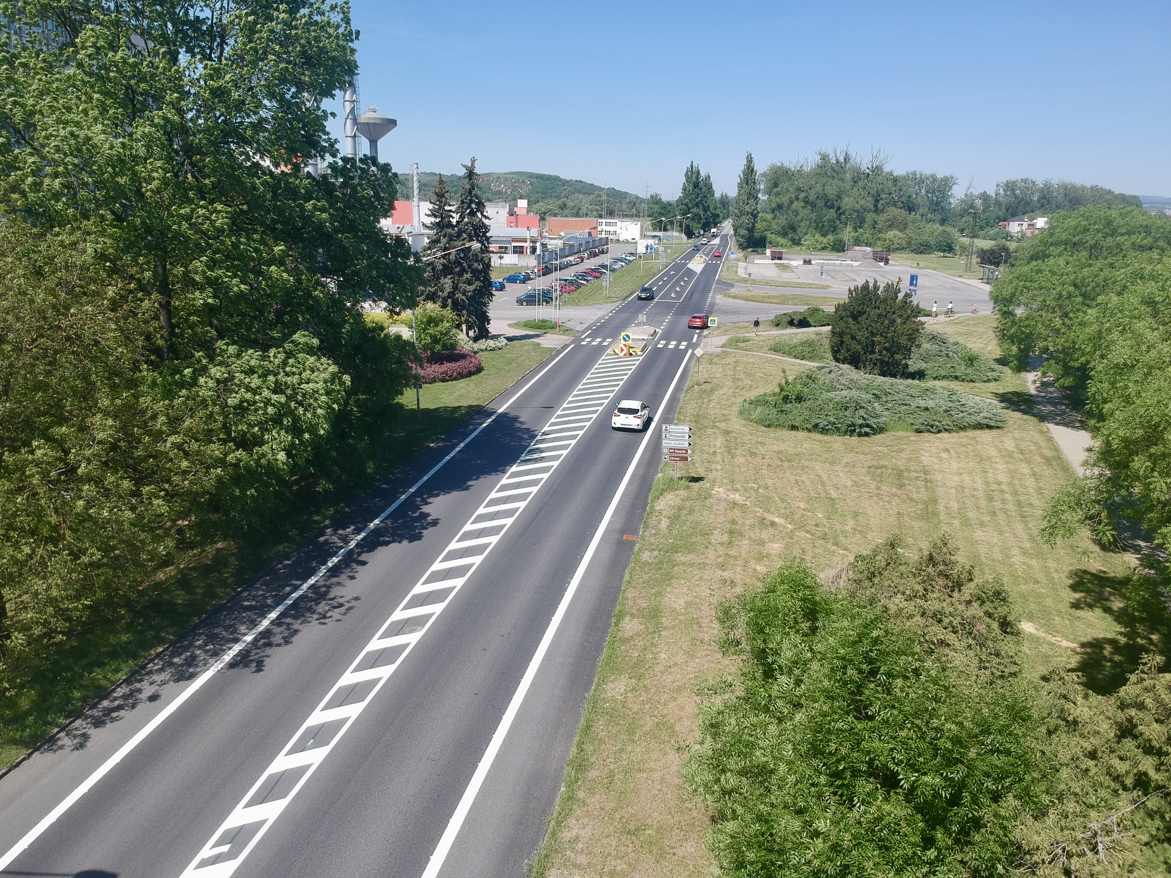 Silnice I/55, Napajedla – rekonstrukce v intravilánu a extravilánu obce (křiž. Fatra) - Út- és hídépítés
