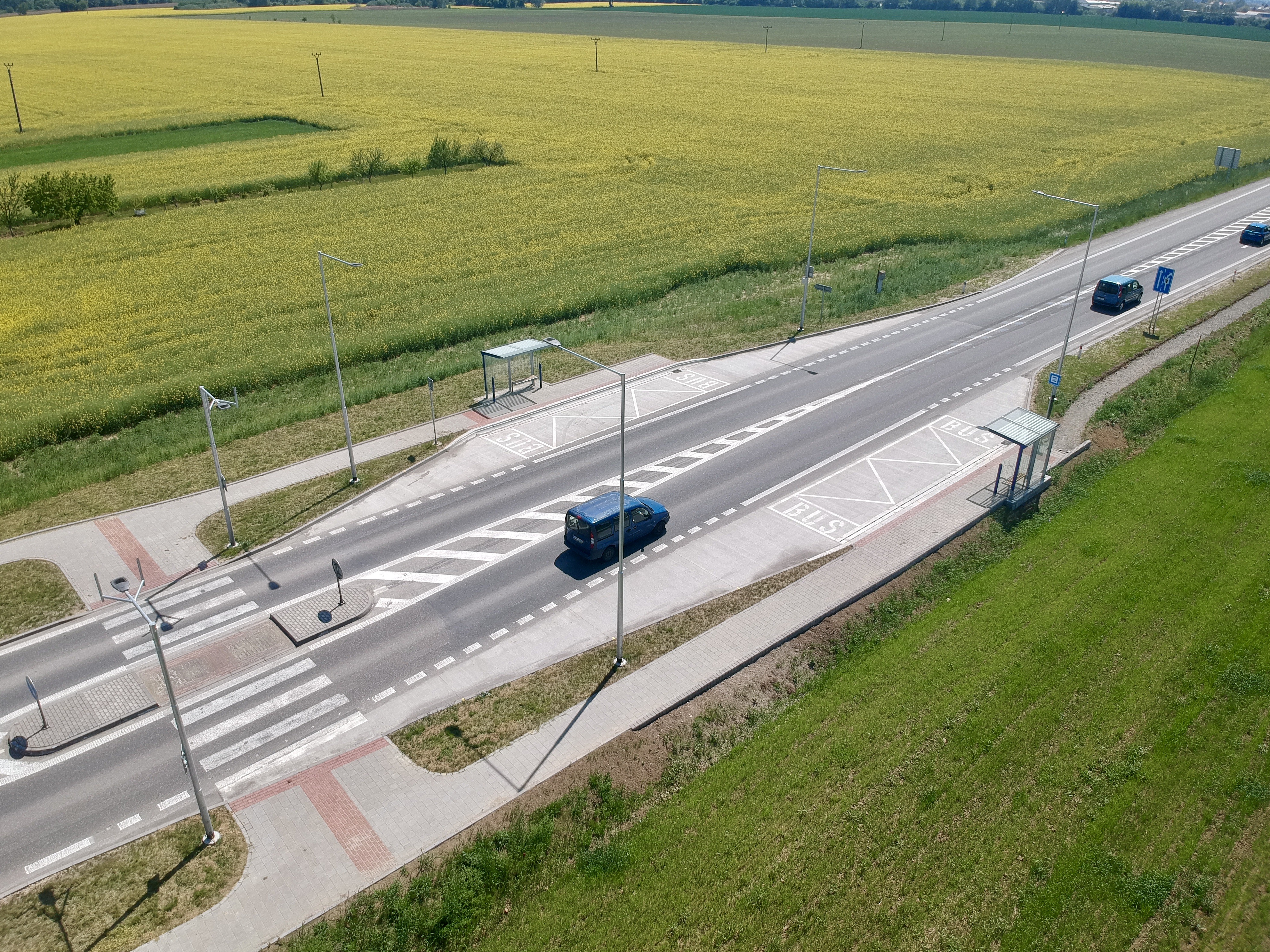 Spytihněv – autobusová zastávka - Út- és hídépítés