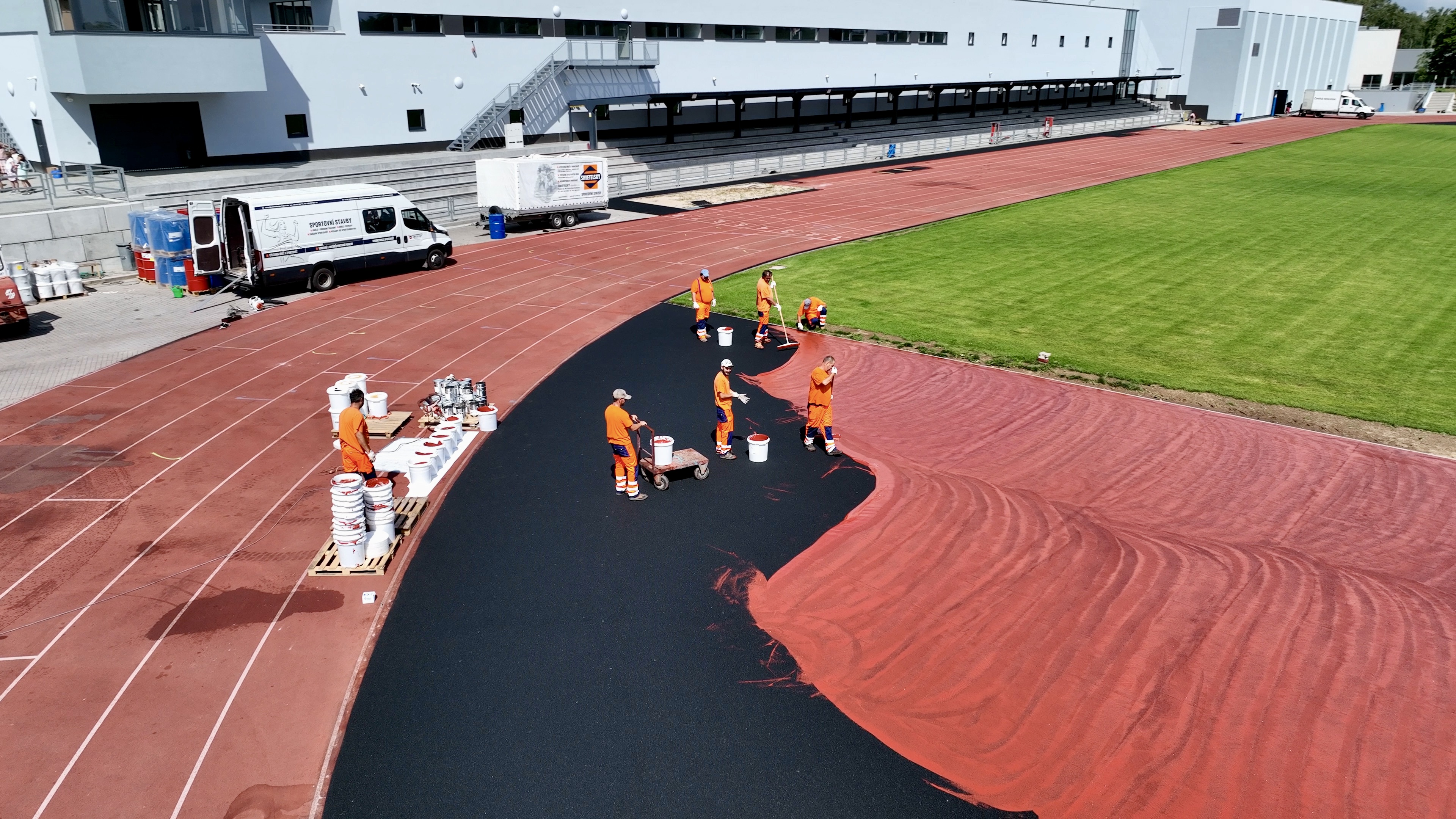 Tábor – retoping povrchů na Stadionu Míru - Speciális kompetenciáink