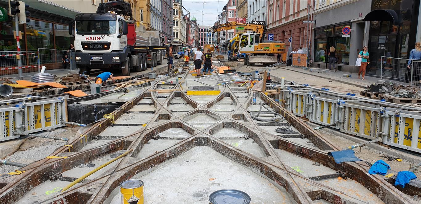 Sanierung Anichstraße/ Bürgerstraße - Mélyépítés