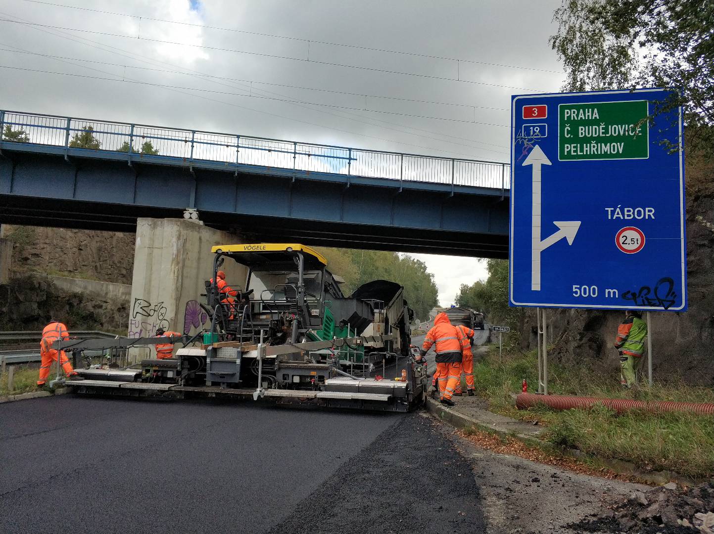 Silnice I/19, Tábor – rekonstrukce mimoúrovňové křižovatky s dálnicí D3 - Út- és hídépítés