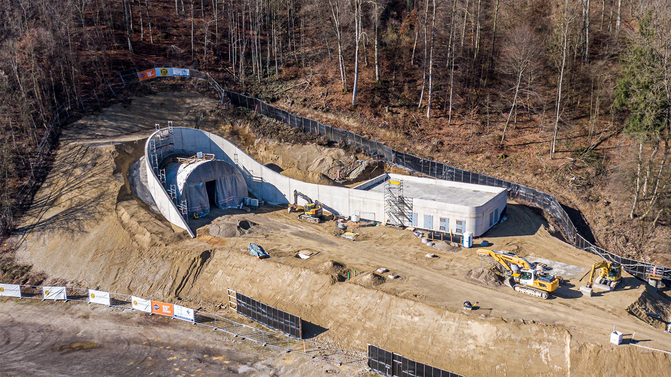 Tunnel Altenmarkt Betriebsgebäude, Trostberg - Alagútépítés