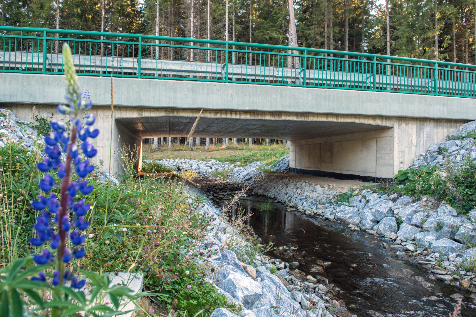 Zadní Zvonková – modernizace přístupu k hraničnímu přechodu CZ/AT - Út- és hídépítés