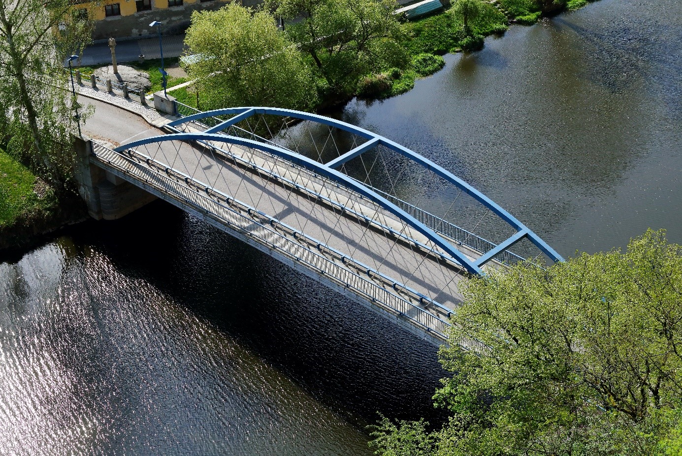 Most přes Lužnici v Bechyni – Zářečí - Út- és hídépítés