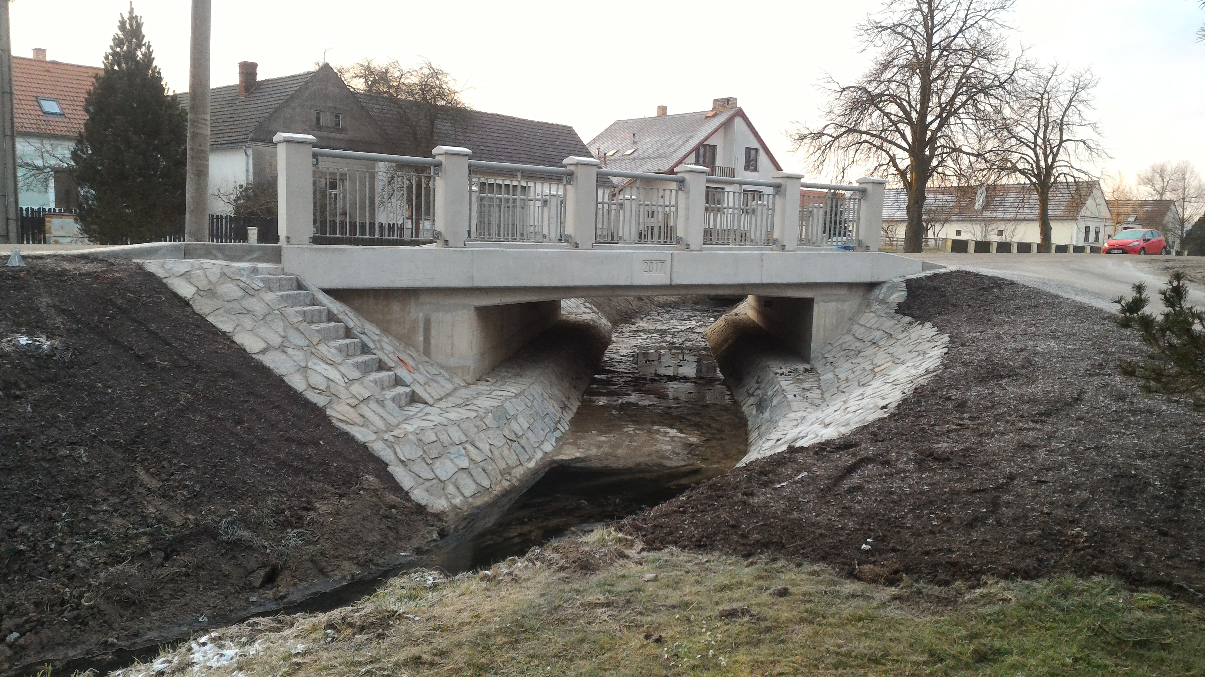 Mažice – rekonstrukce mostů na území obce - Út- és hídépítés