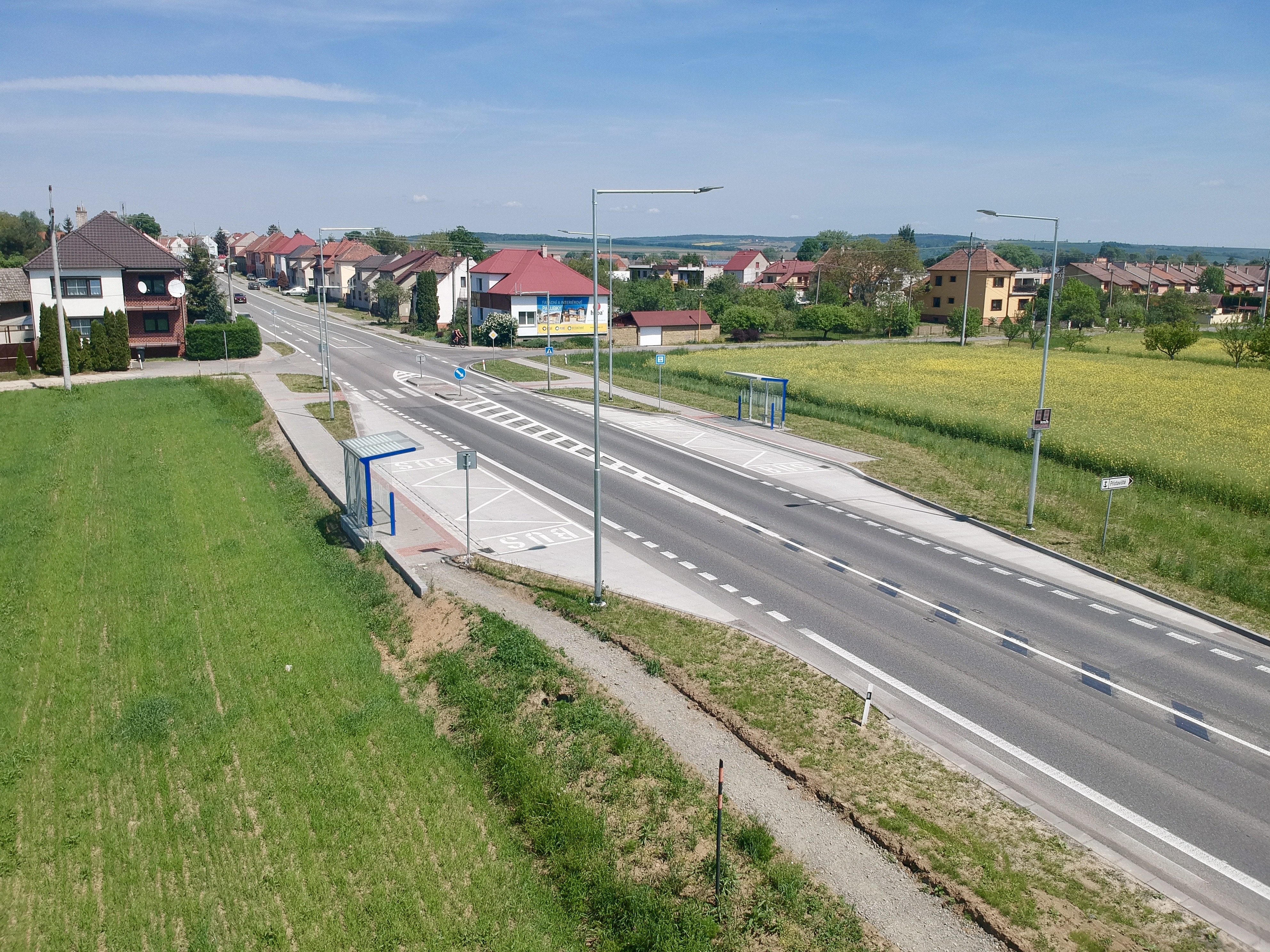 Spytihněv – autobusová zastávka - Út- és hídépítés